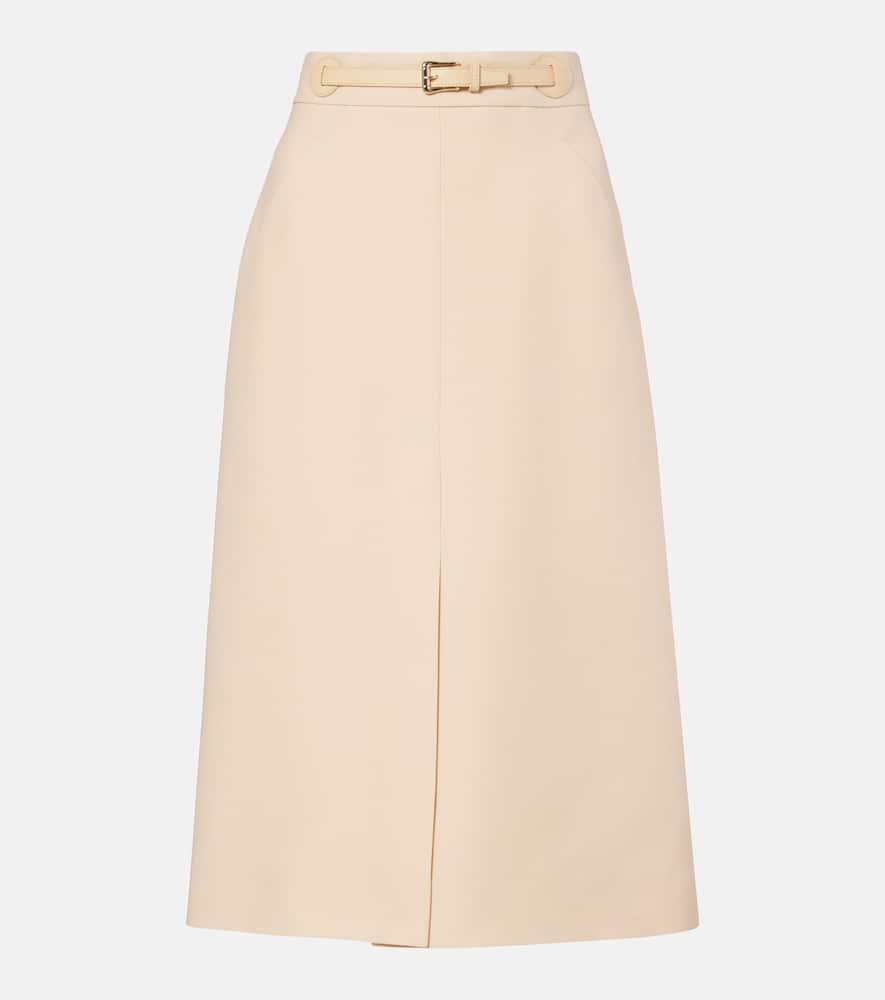 valentino crepe couture midi skirt