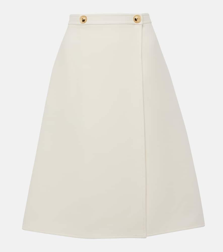 valentino crepe couture midi skirt