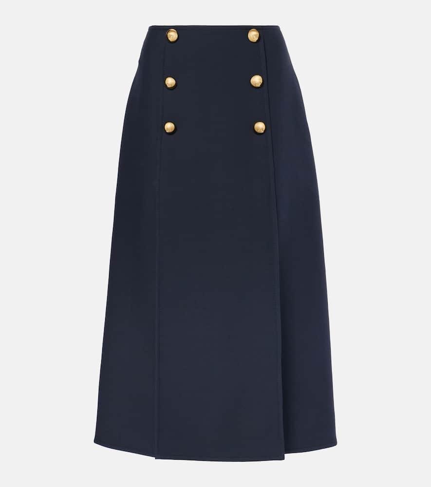 valentino crepe couture midi skirt