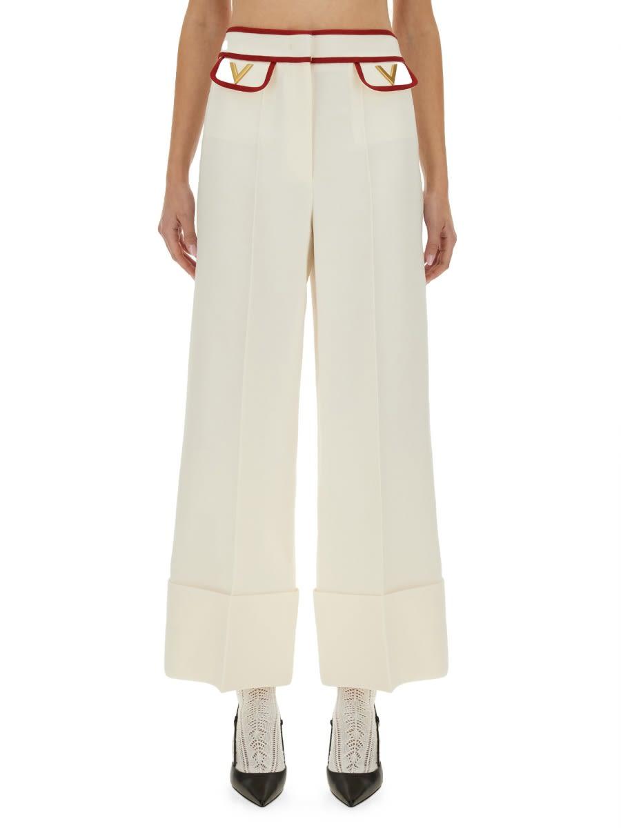 valentino crepe couture pants