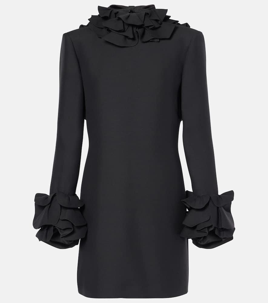 valentino crepe couture ruffled minidress