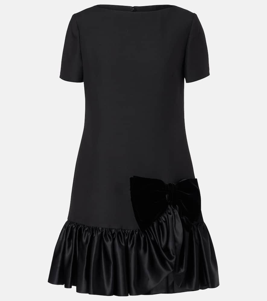 valentino crepe couture ruffled minidress