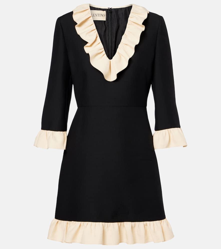 valentino crepe couture ruffled minidress