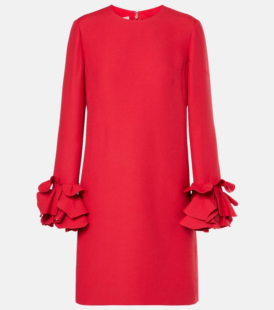 valentino crepe couture ruffled minidress