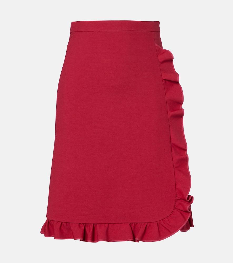 valentino crepe couture ruffled miniskirt