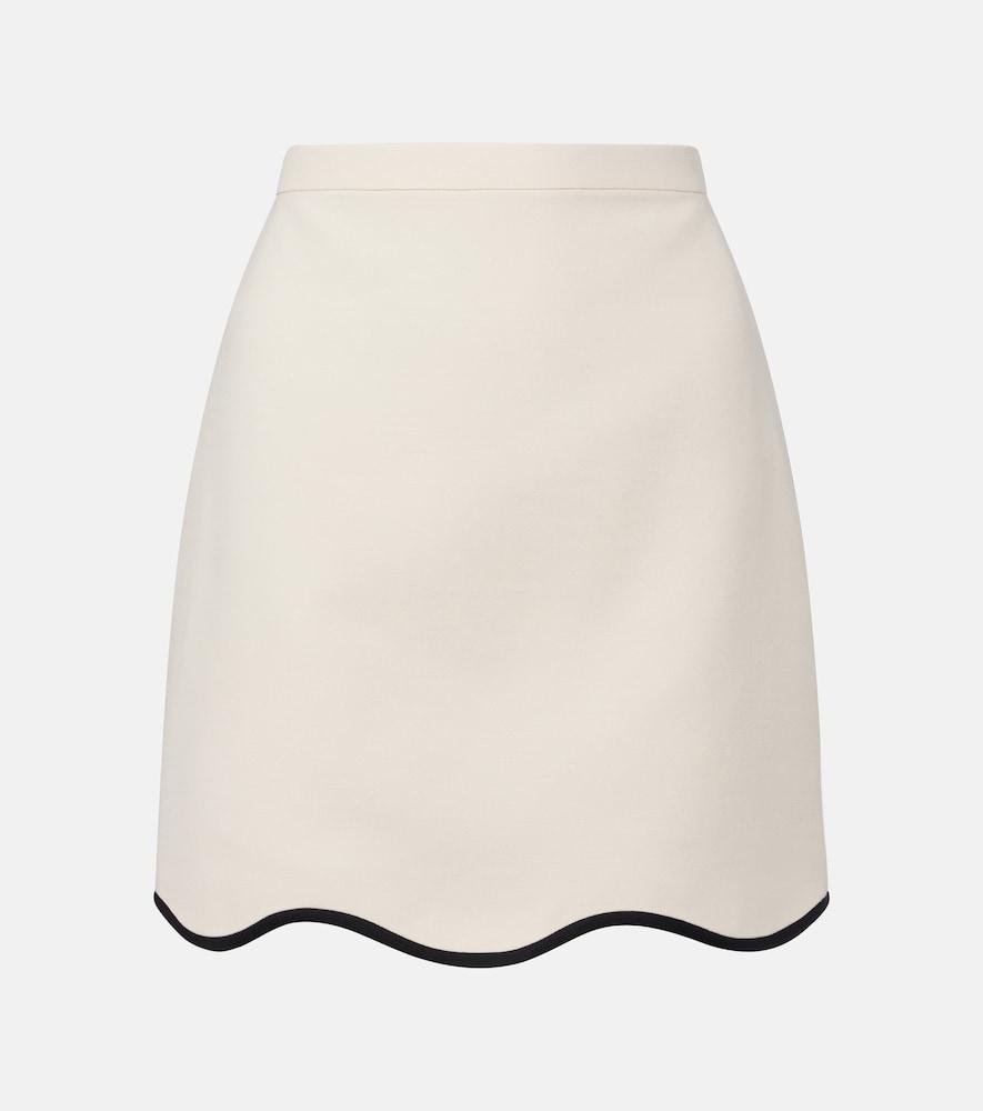 valentino crepe couture scalloped miniskirt