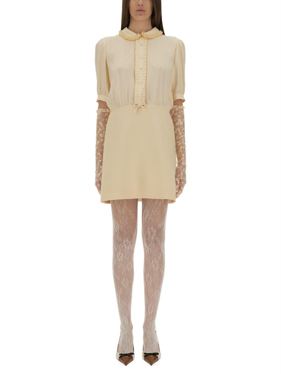 valentino crepe couture short dress