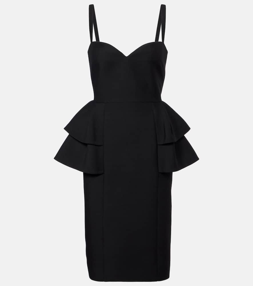 valentino crepe couture tiered midi dress