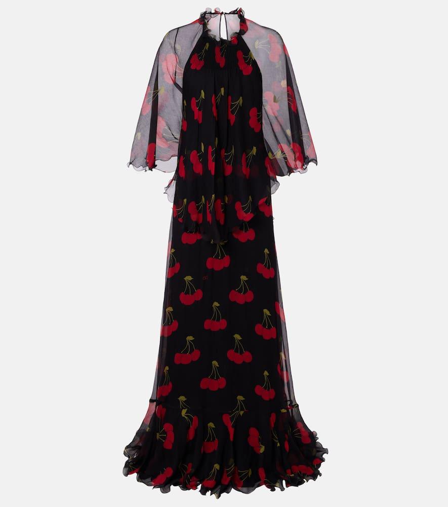 valentino creponne chiffon gown