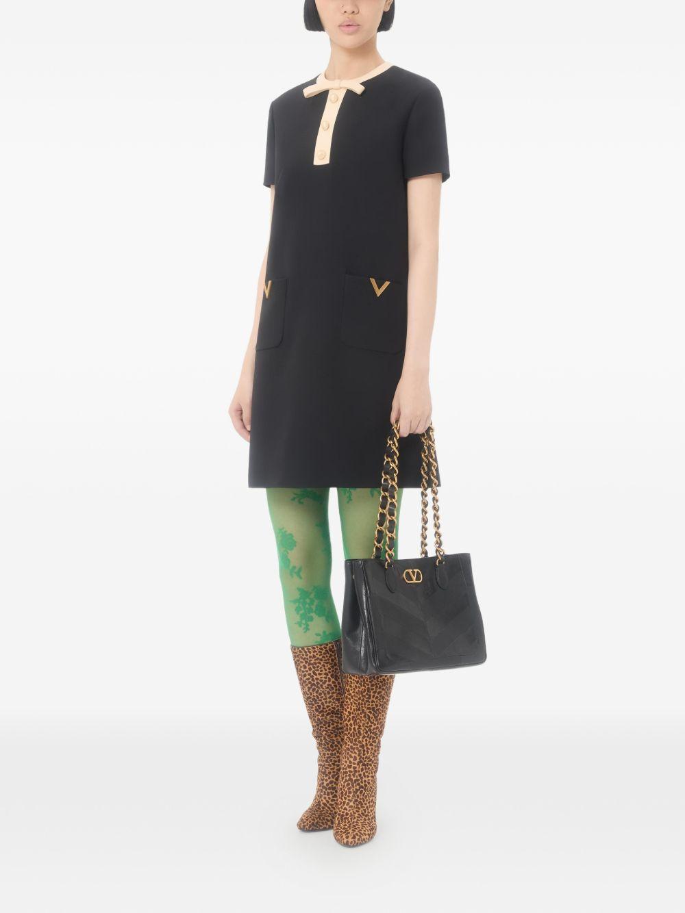 valentino dresses black silk virgin wool - women