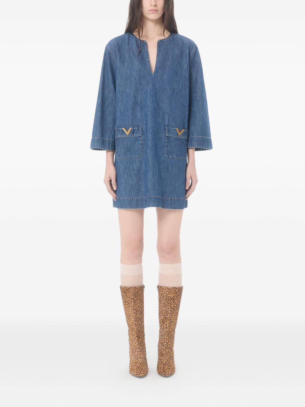 valentino dresses blue cotton - women