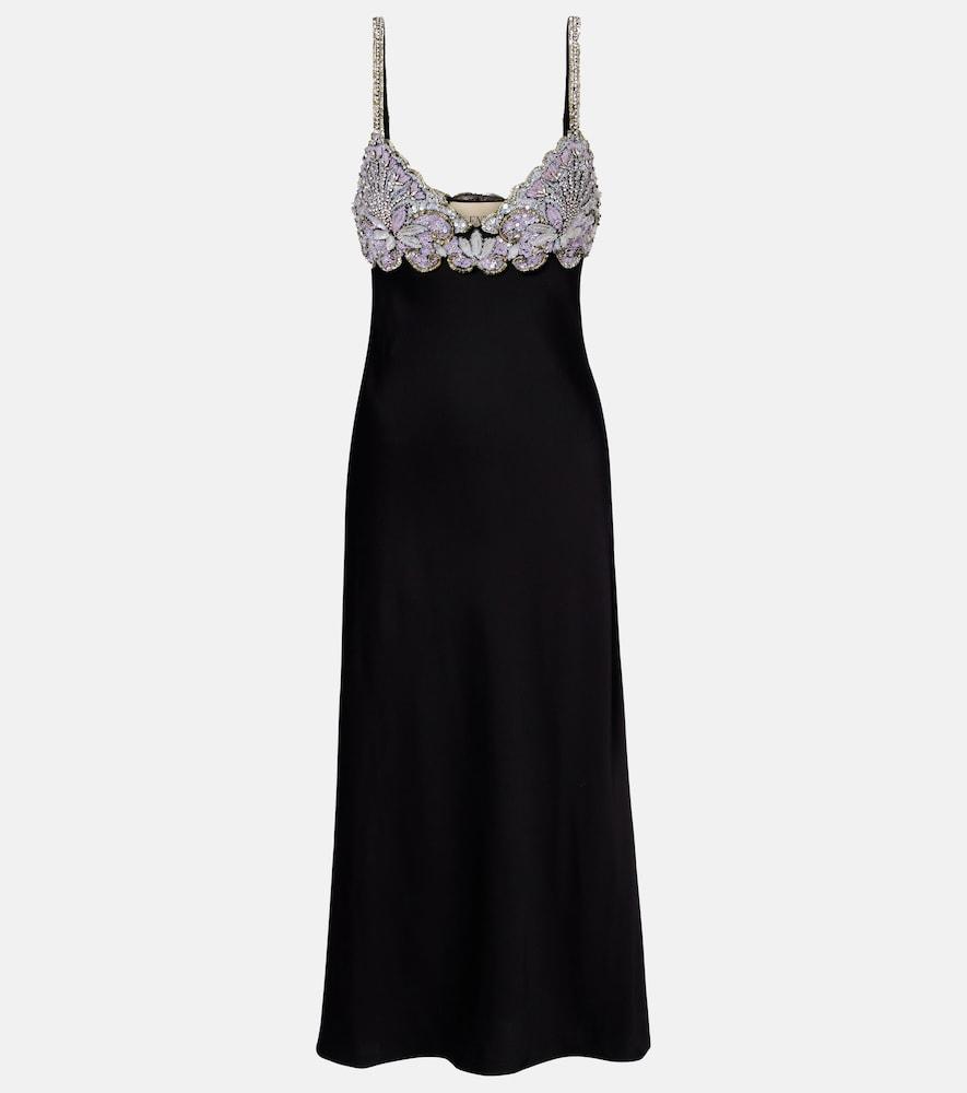valentino embellished cady midi dress