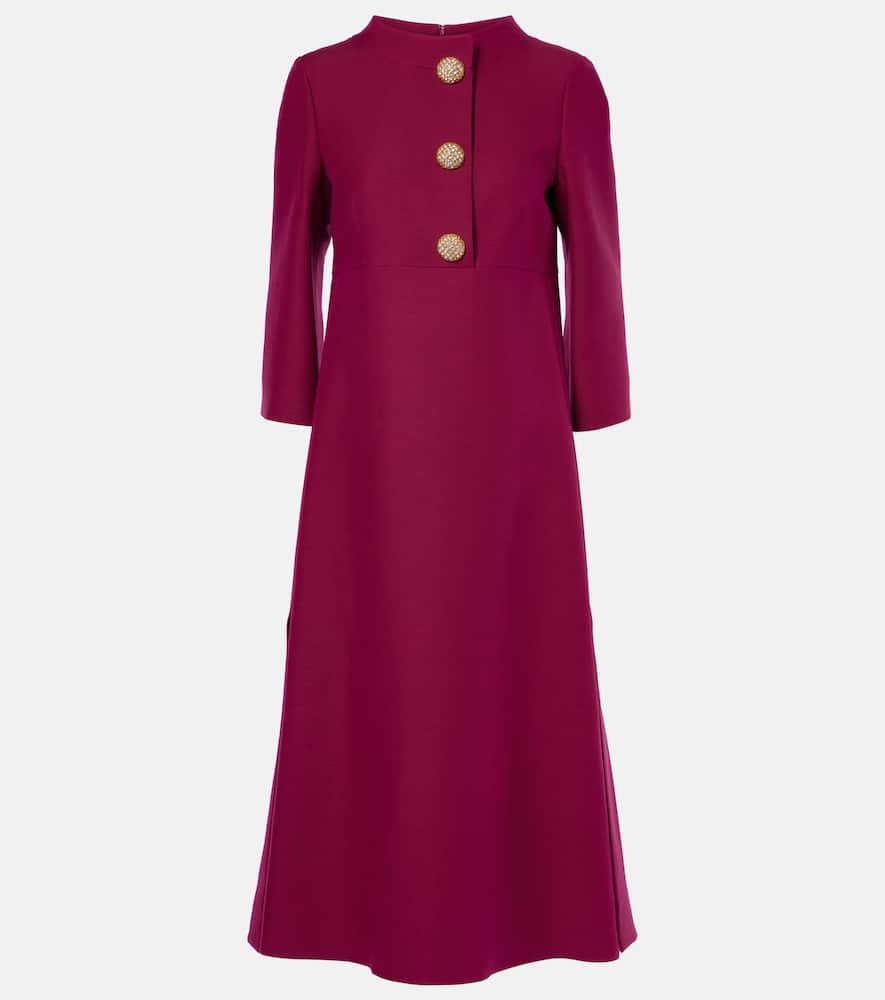 valentino embellished crepe couture midi dress