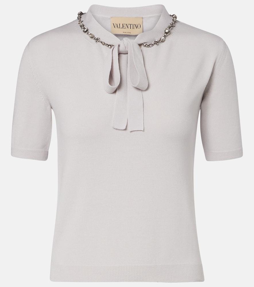 valentino embellished tie