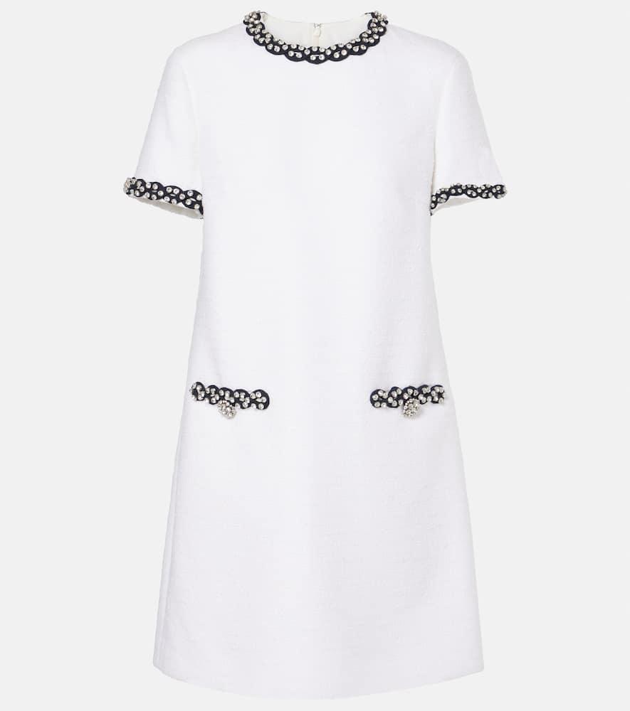valentino embellished tweed minidress