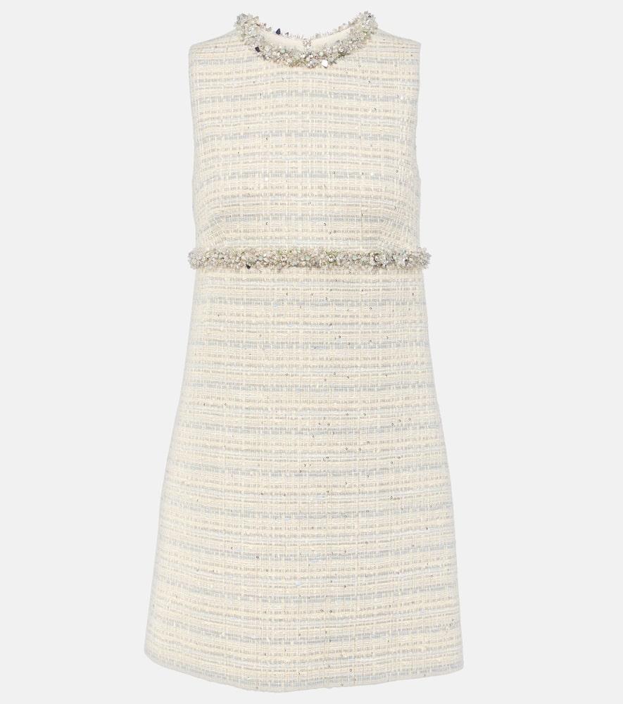 valentino embellished tweed minidress