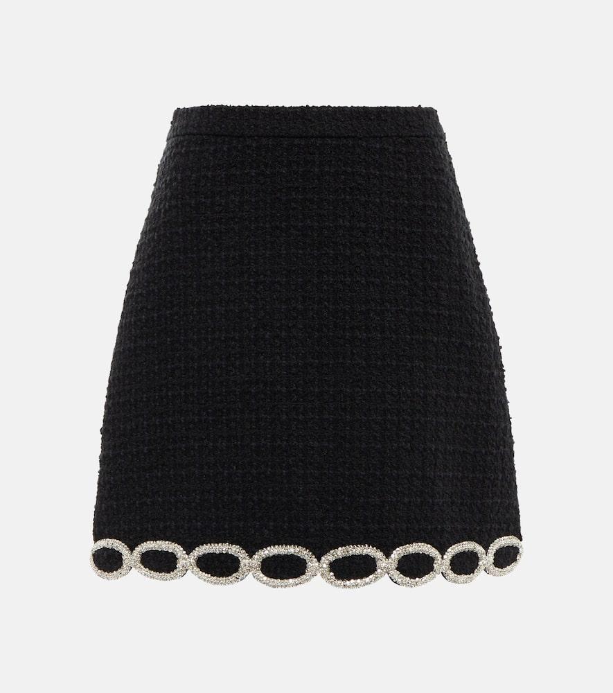 valentino embellished tweed miniskirt