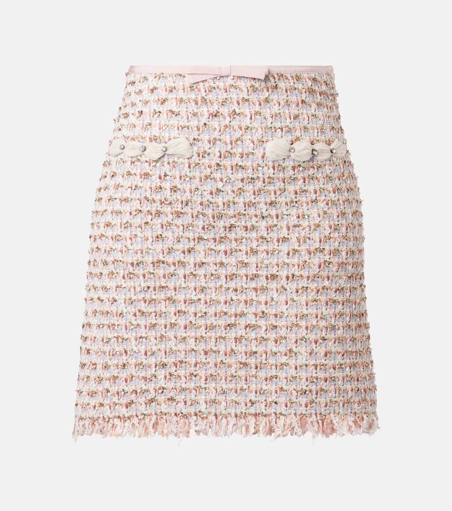 valentino embellished tweed miniskirt