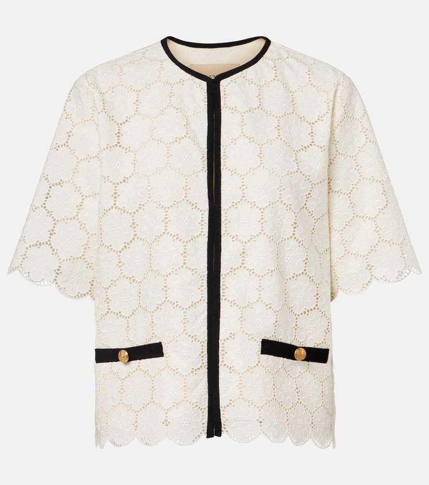 valentino embroidered cotton jacket