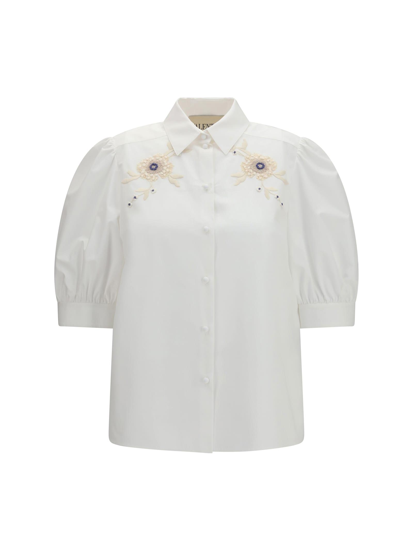 valentino embroidered cotton shirt