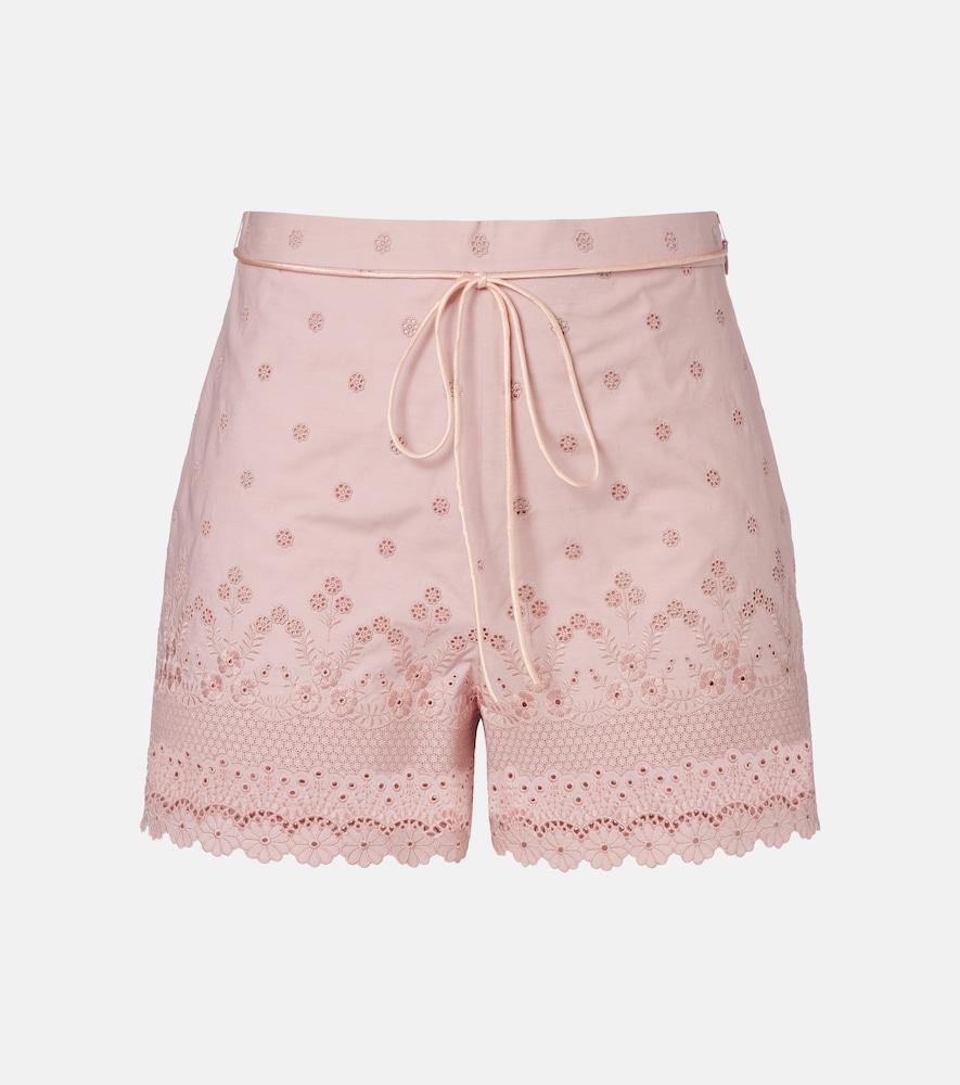 valentino embroidered cotton shorts