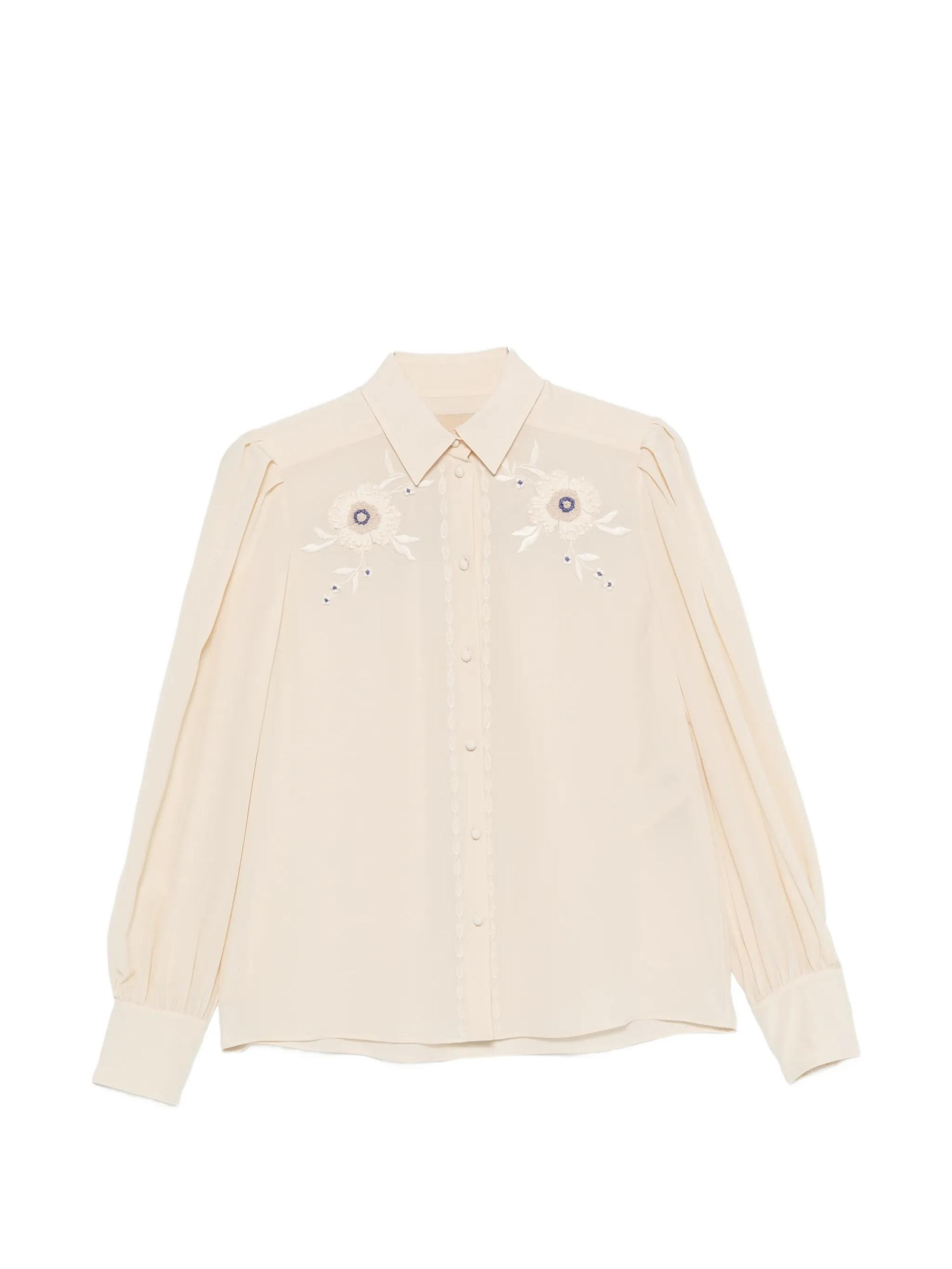 valentino embroidered shirt nude & neutrals camicia - women