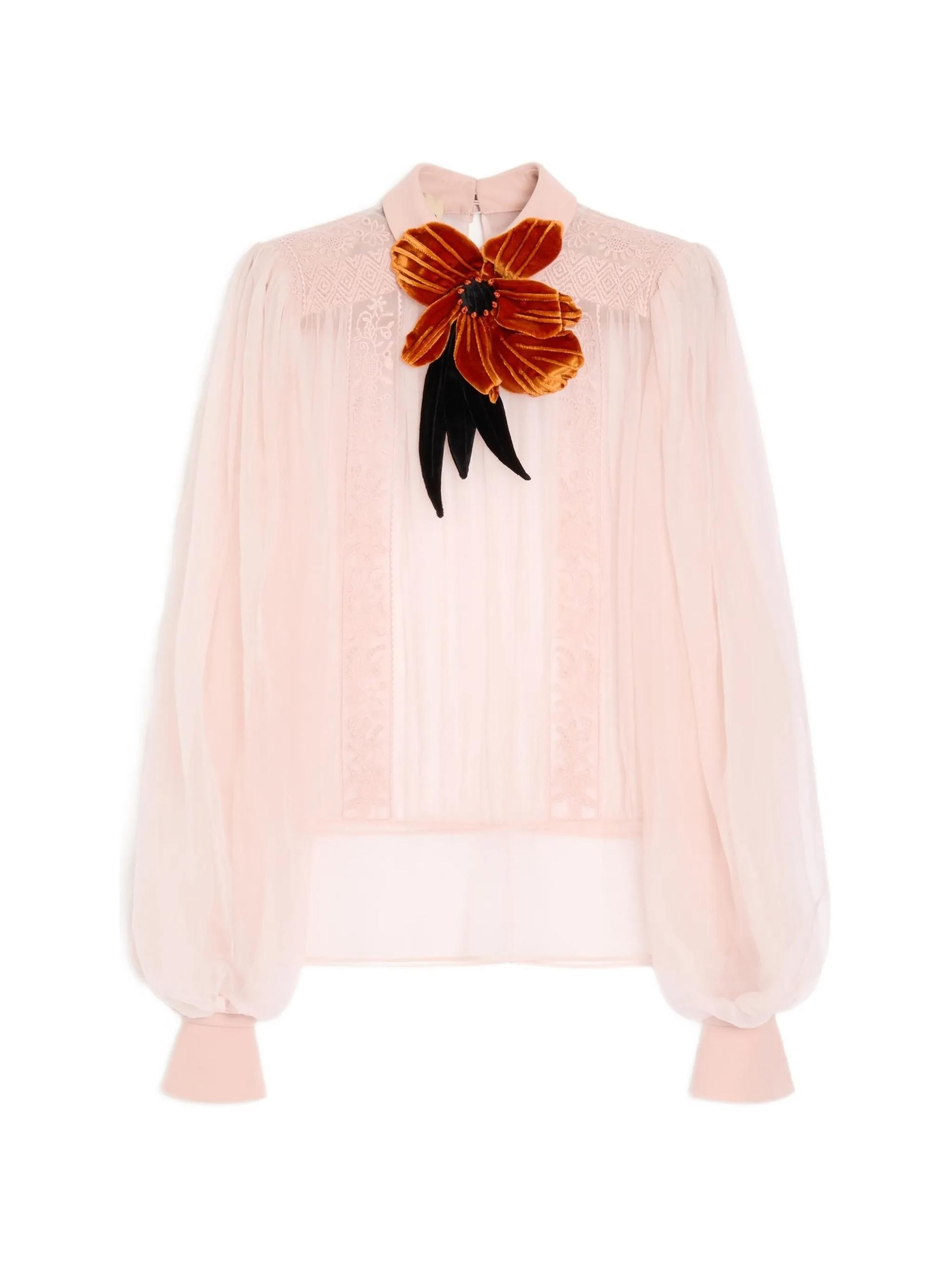 valentino embroidered top pink & purple - women