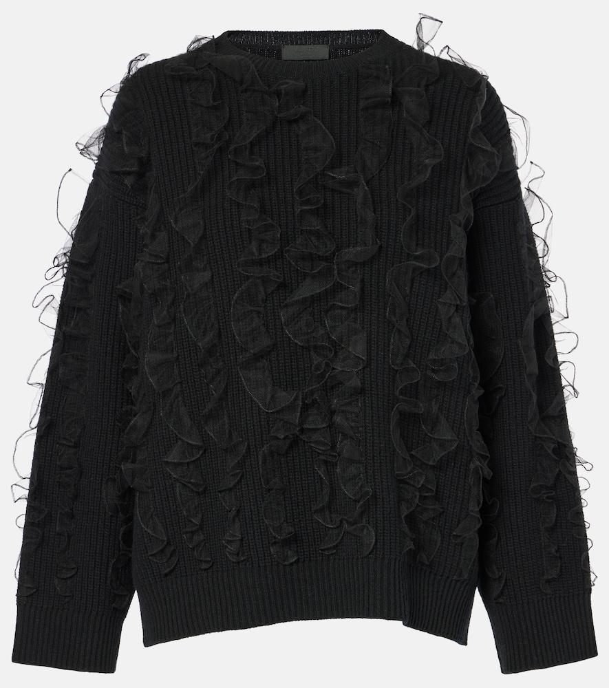 valentino embroidered wool sweater