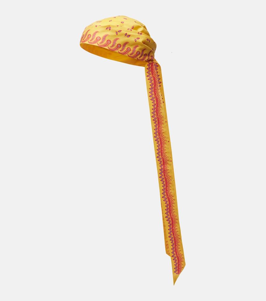 valentino escape cotton and silk head wrap