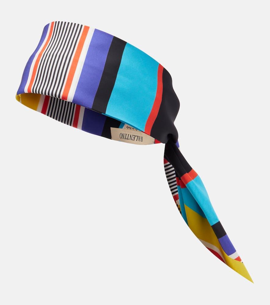 valentino escape printed silk headband