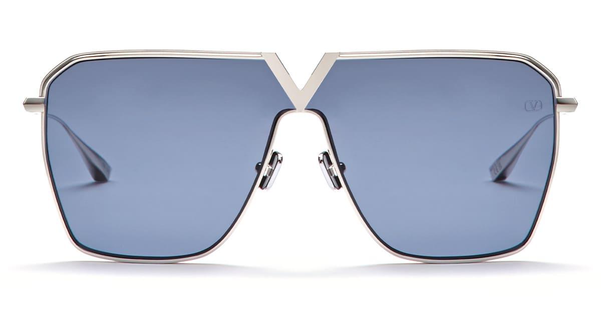 valentino eyewear v-goldshield - silver sunglasses