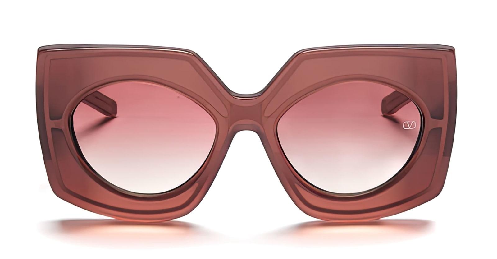 valentino eyewear v-soul - pink / gold sunglasses