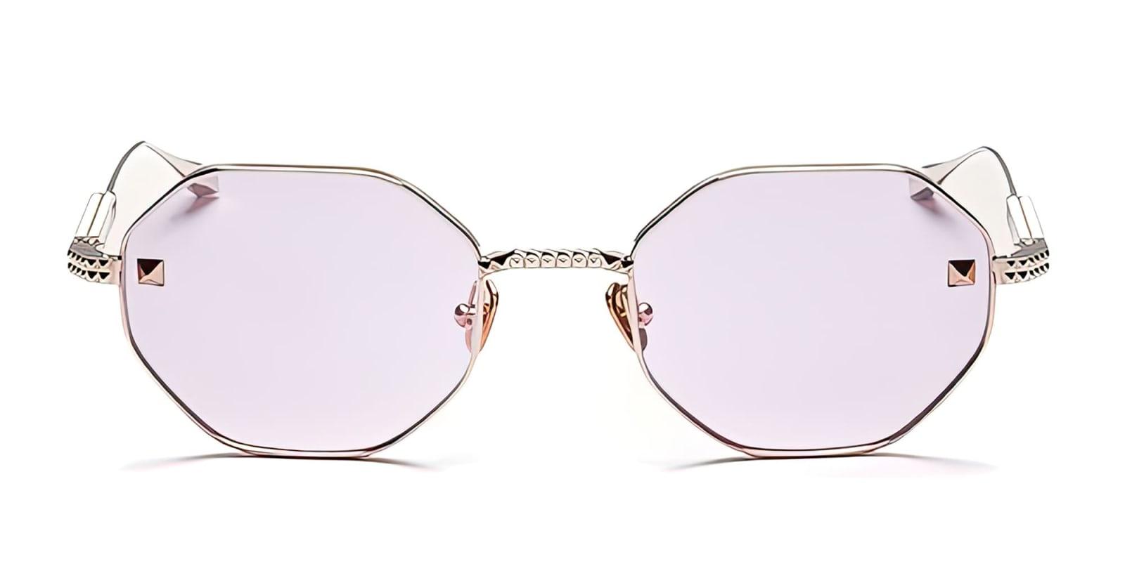 valentino eyewear v-stud - gold sunglasses