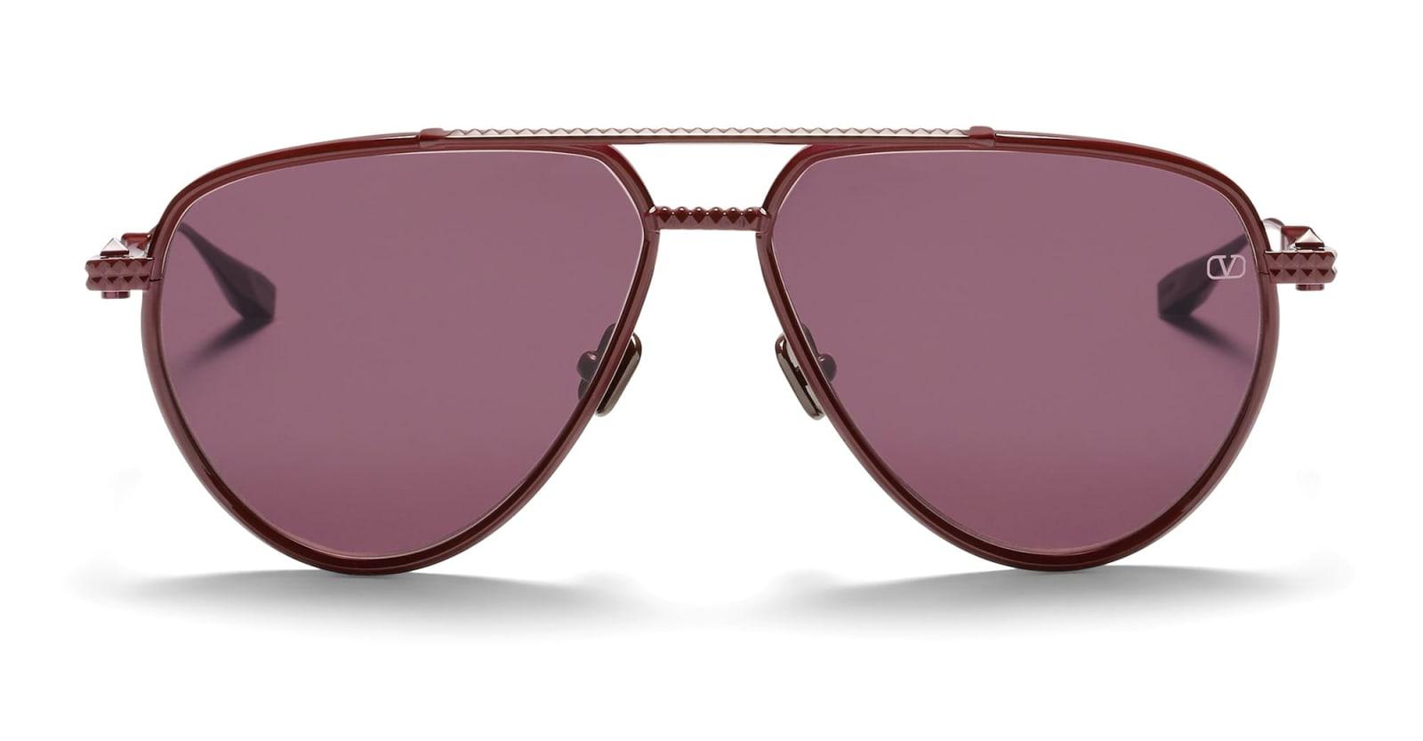 valentino eyewear v-stud-ii - bordeaux sunglasses