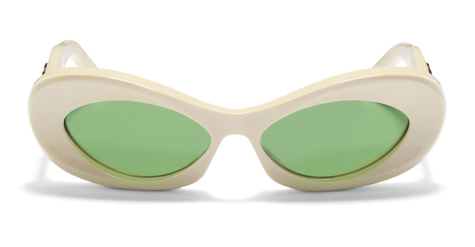 valentino eyewear vls-178b - ivory / v-light gold sunglasses