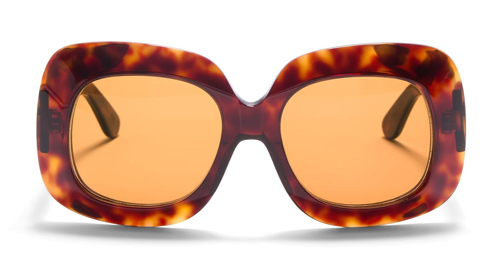 valentino eyewear vls-180c - dark havana / v-light gold sunglasses