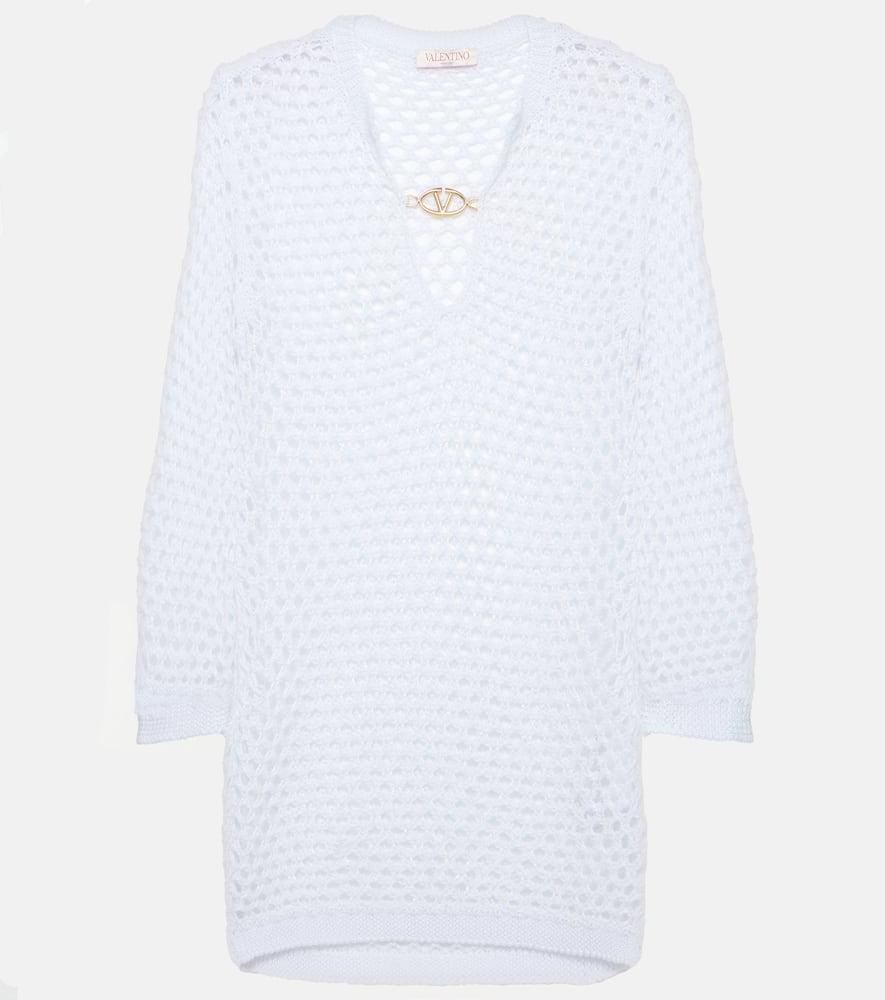 valentino fishnet beach dress