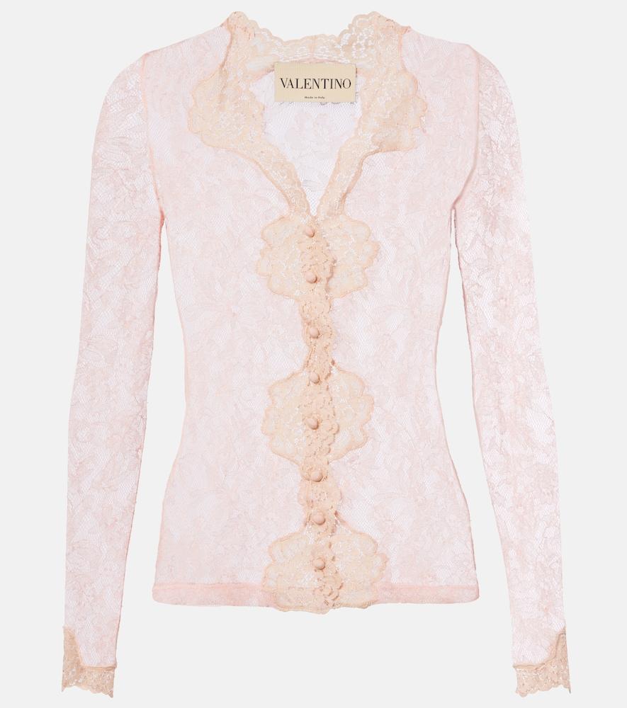 valentino floral sheer lace cardigan