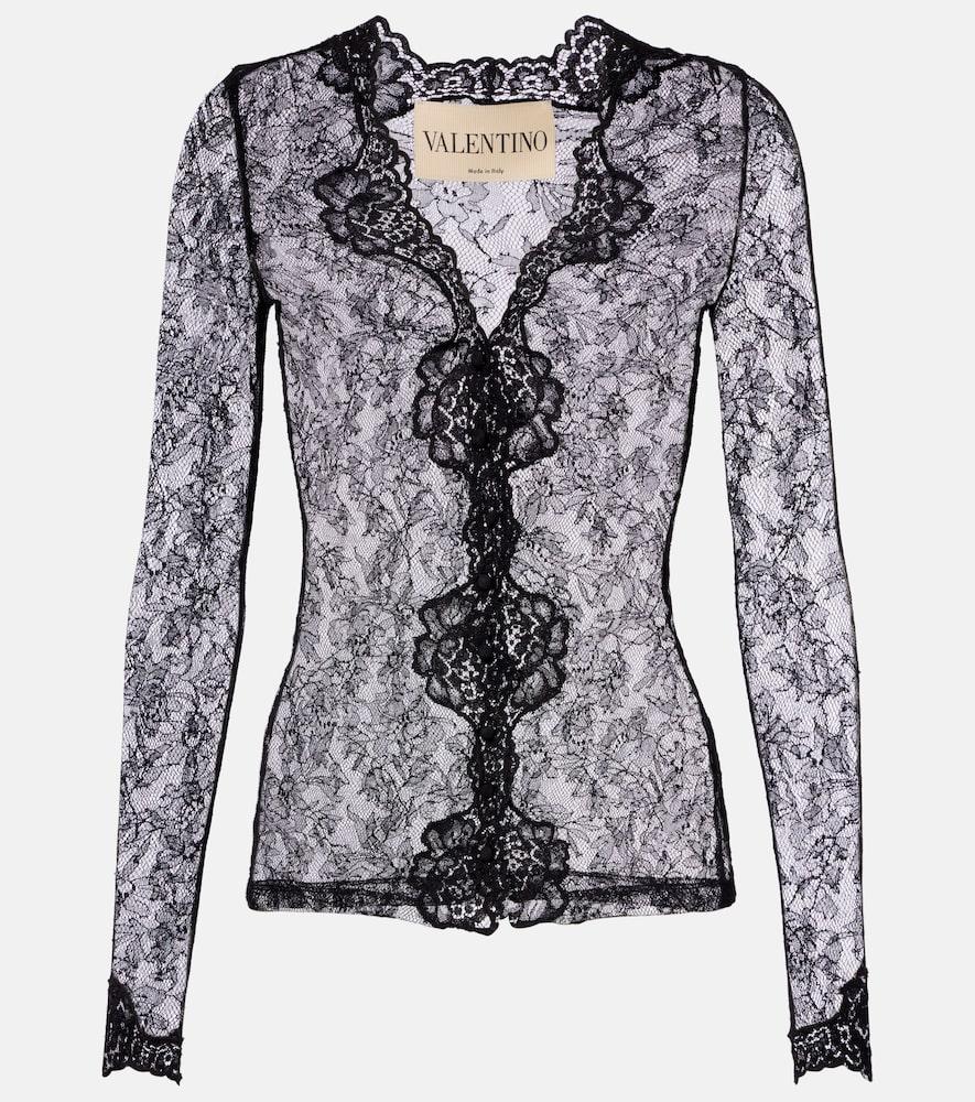 valentino floral sheer lace cardigan
