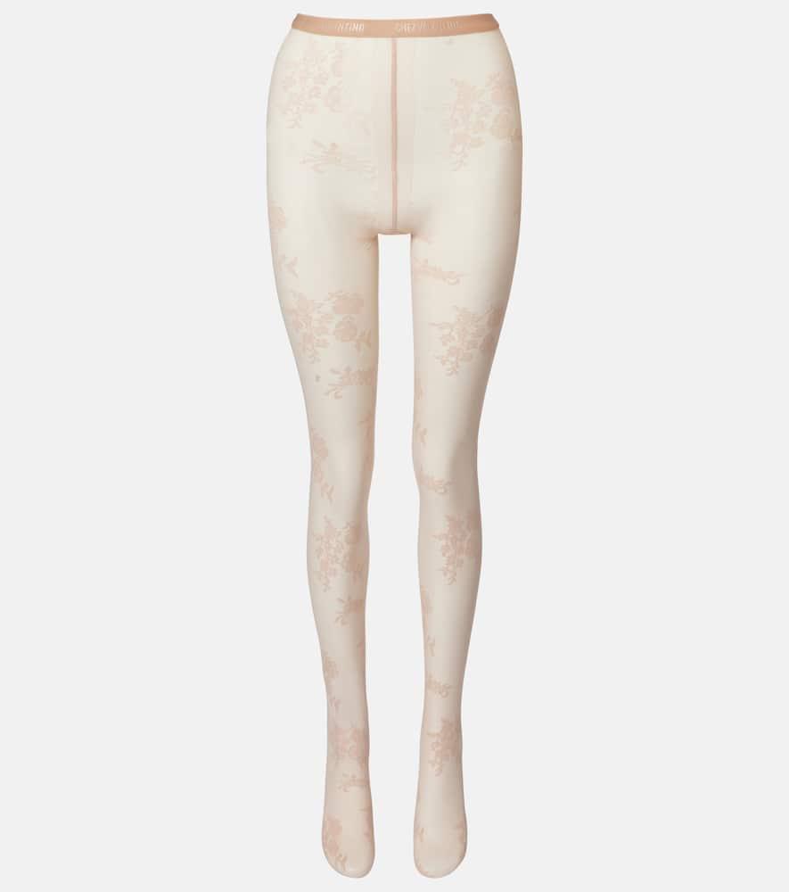 valentino floral tights