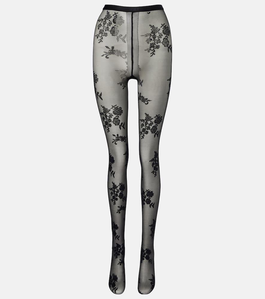 valentino floral tights