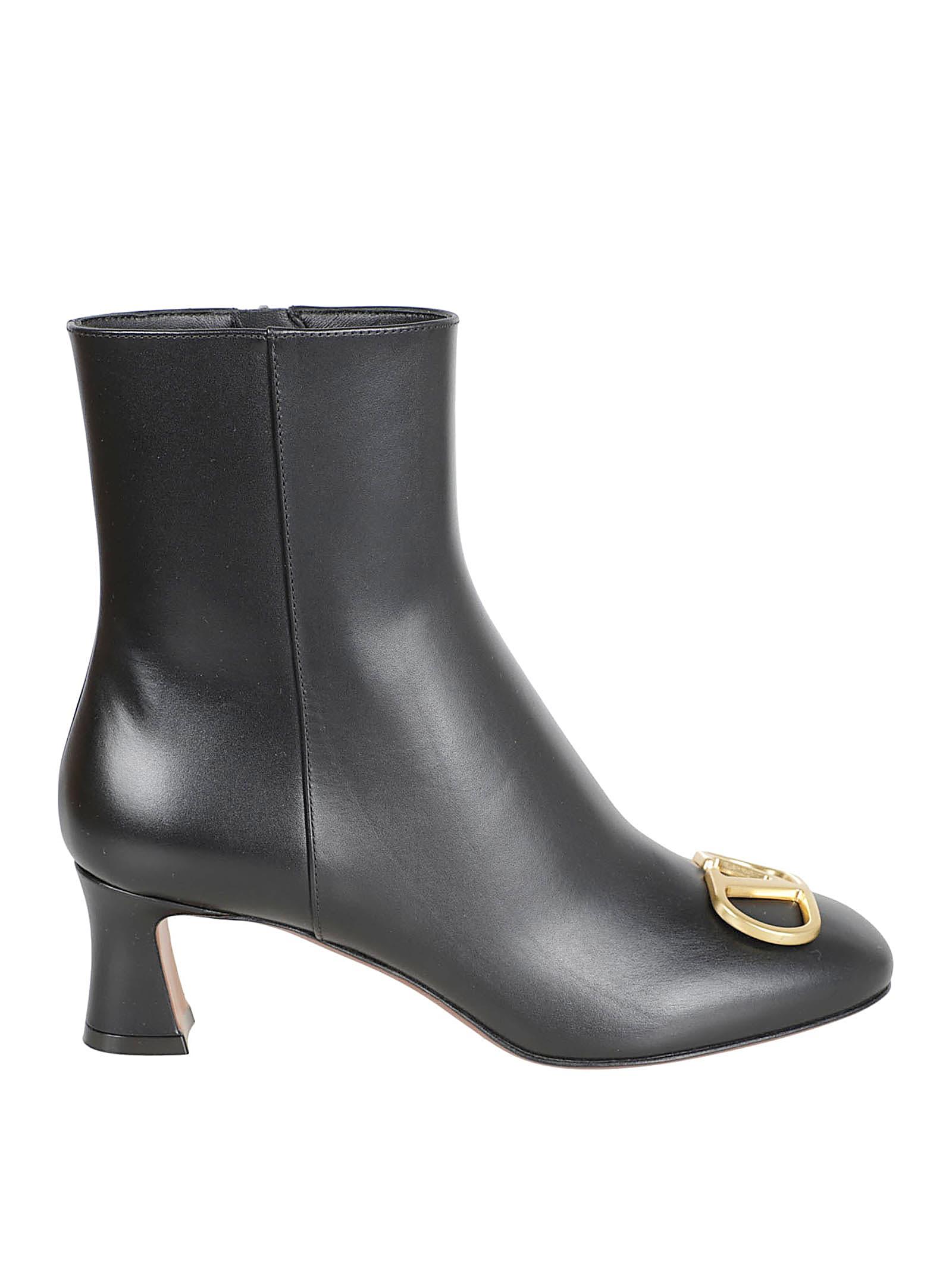 valentino garavani 60mm logo-plaque leather boots