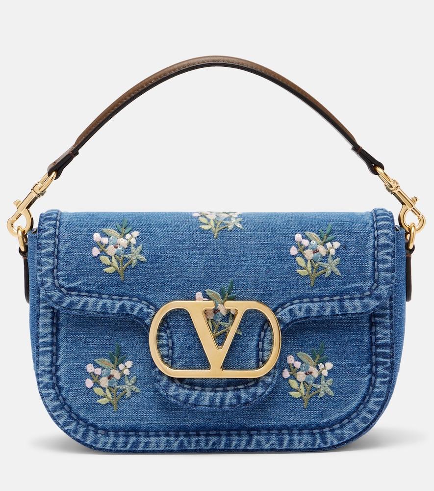 valentino garavani alltime medium denim shoulder bag