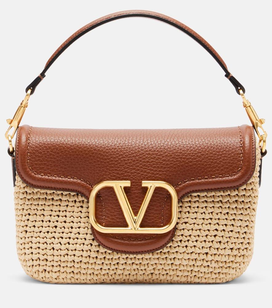 valentino garavani alltime small raffia shoulder bag