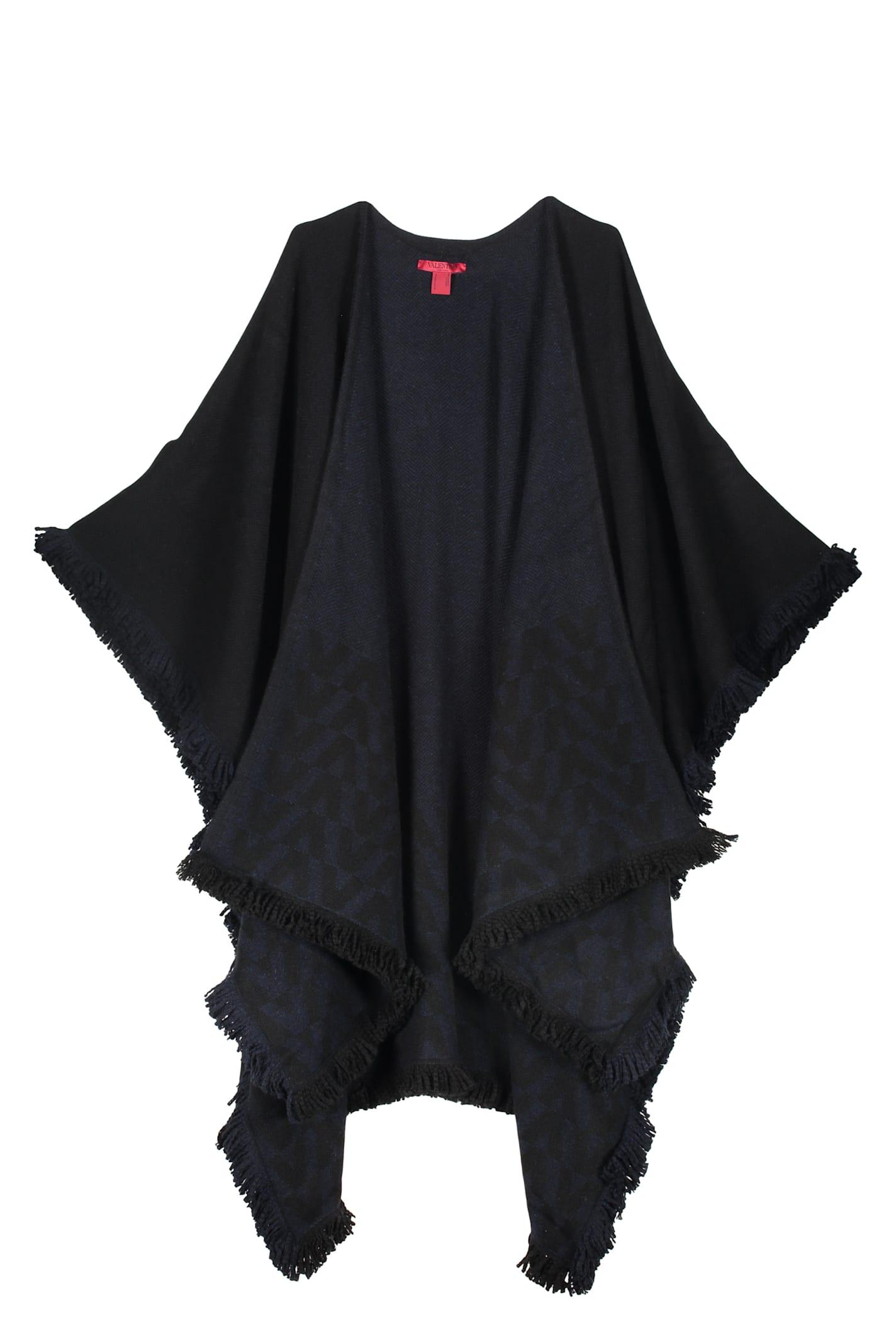 valentino garavani asymmetrical cape, elegant and comfortable.
