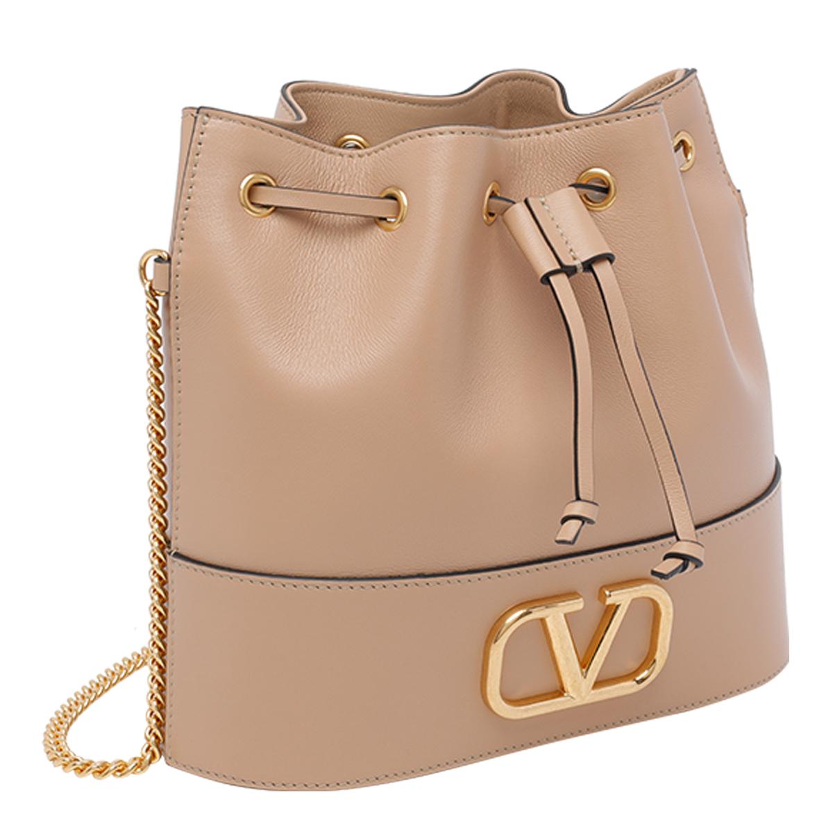 valentino garavani bags beige calf leather - women