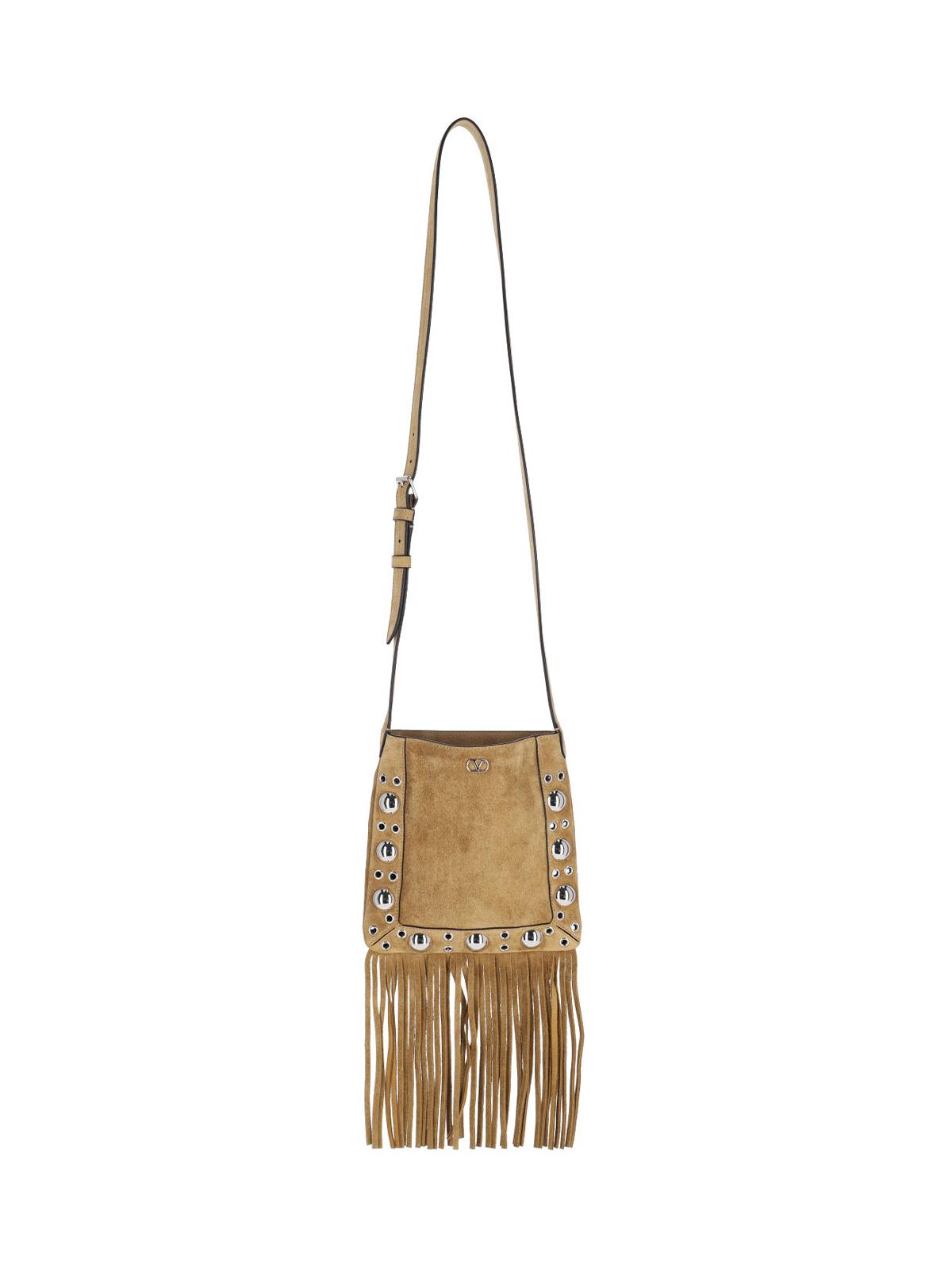 valentino garavani bags beige leather - women