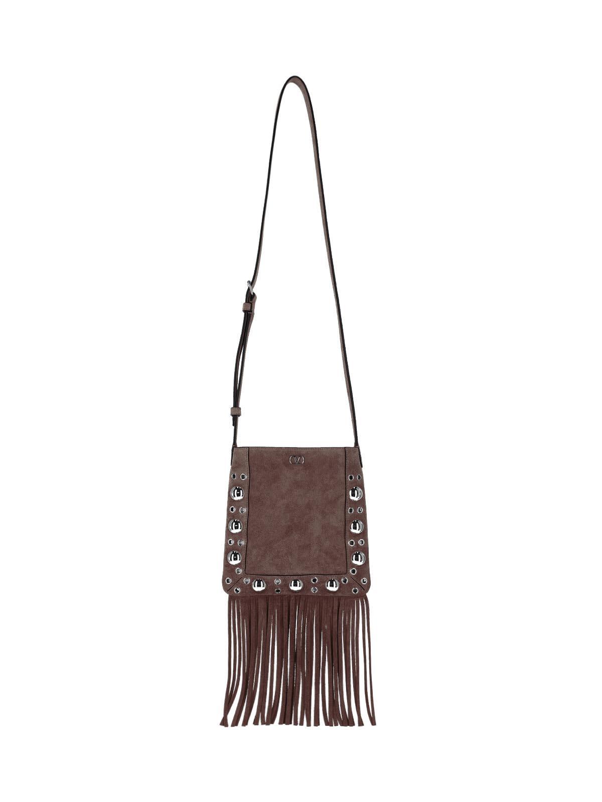 valentino garavani bags brown calf leather - women