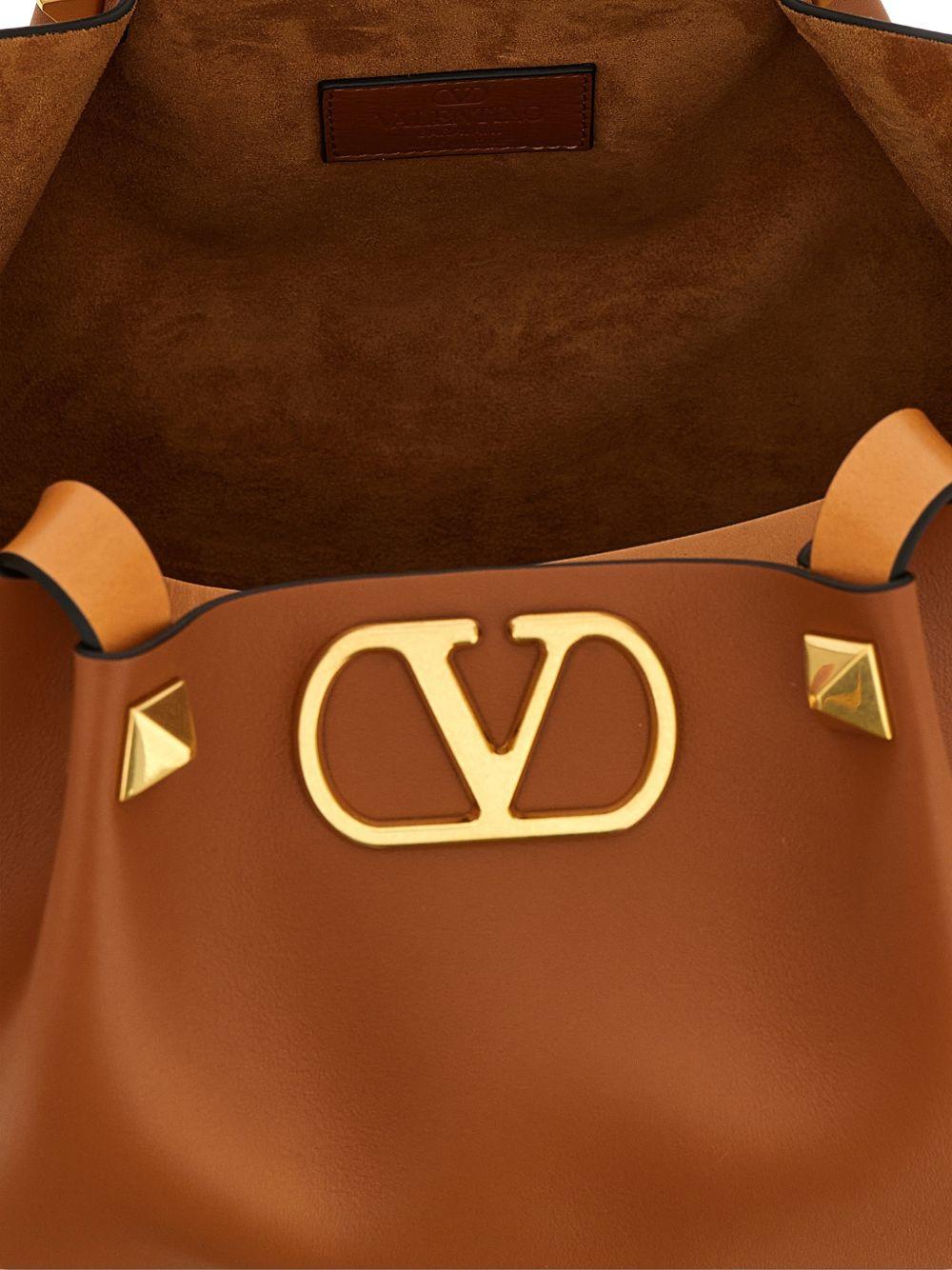 valentino garavani bags leather brown calf - women