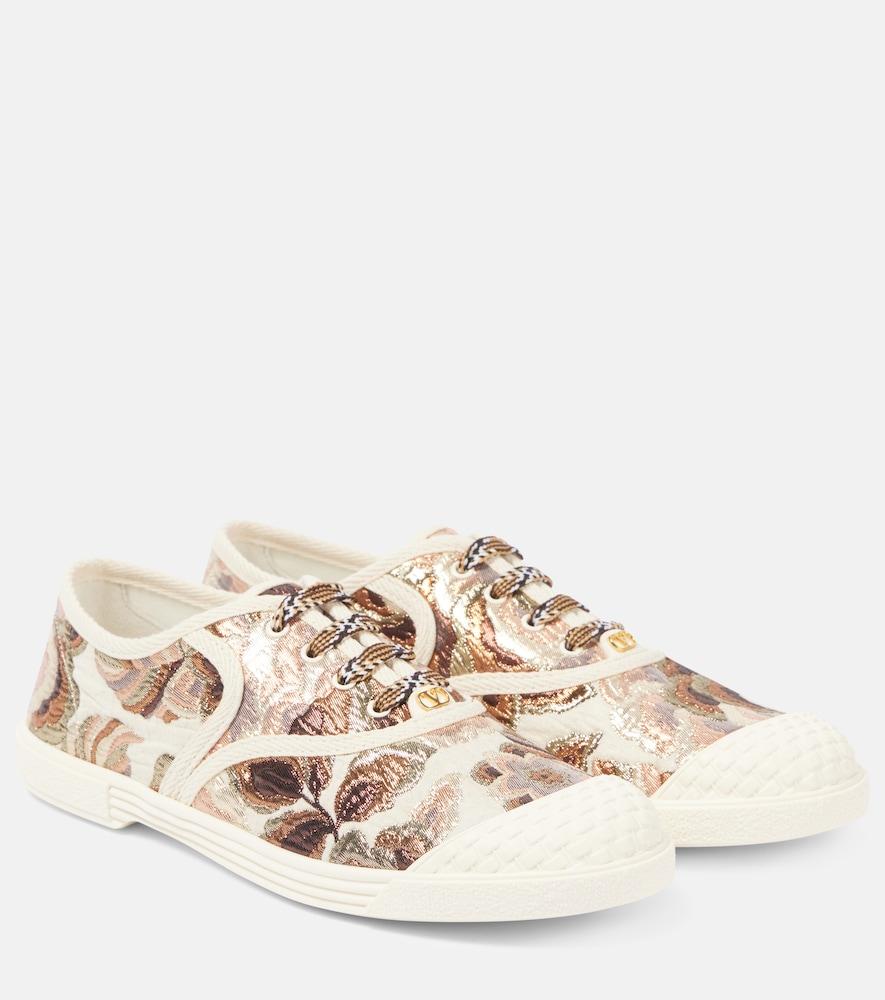 valentino garavani bay by bay jacquard sneakers